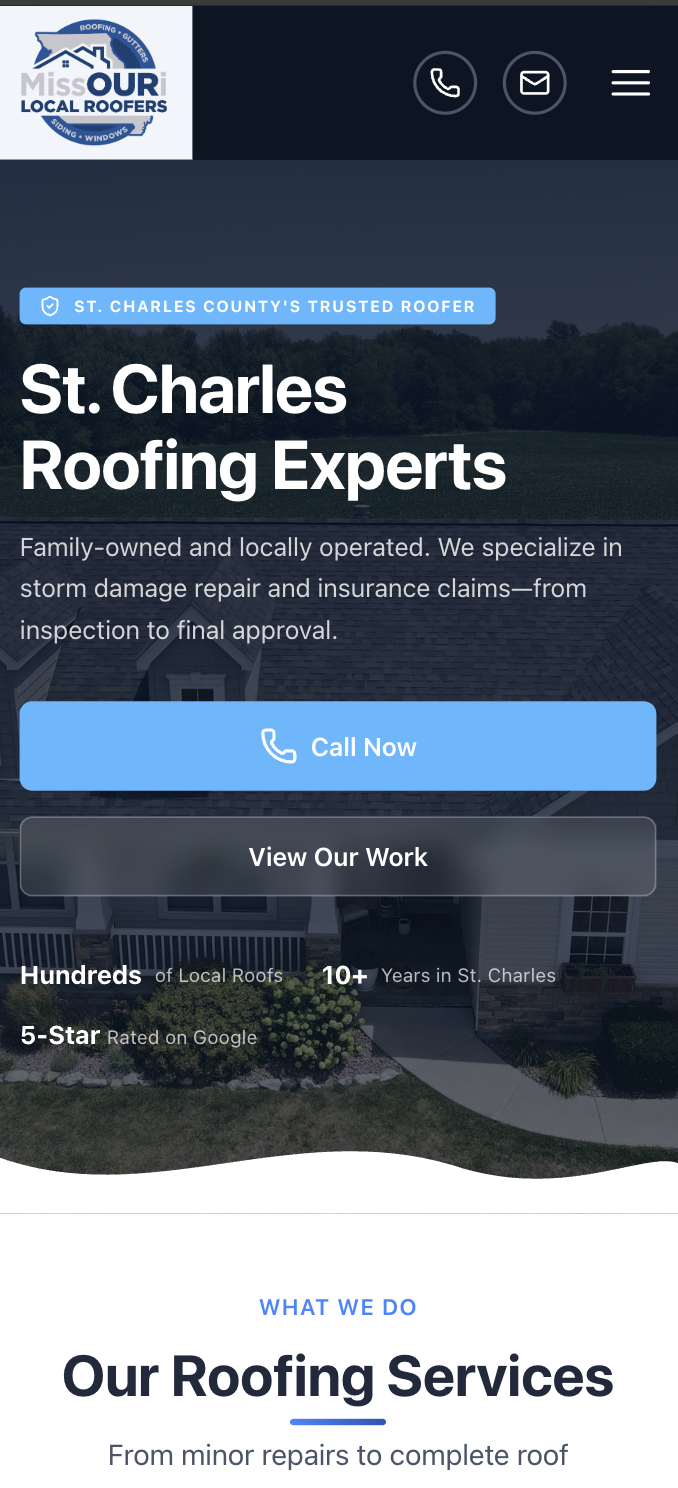 Our Local Roofers mobile view